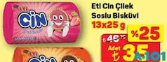ETİ CİN ÇİLEK SOSLU BİSKÜVİ 325 G